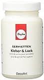Rayher Hobby Rayher Serviettenkleber, Flasche 236 ml, auf Wasserbasis, für den Innenbereich, Serviettentechnik-Kleber, farblos, trocknet seidenmatt, 38062000, Durchsichtig