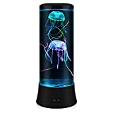 POYO LED Fantasy Quallen Lavalampe – Runde echte Quallen Aquarium Lampe – 7 Farben Einstellung Quallen Aquarium Stimmungslicht Dekoration für Zuhause Büro Dekoration Tolle Geschenke für Kinder