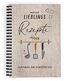 KuschelICH Rezeptbuch zum Selberschreiben - Lieblingsrezepte DIN A5 mit Inhaltsverzeichnis & Schutzcover