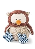 NICI 48078 Kuscheltier Eule Oscar 35cm mit drehbarem Kopf, BRAUN, 35 cm