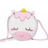 Czemo Kinder Umhängetasche Mädchen Handtasche Schultertasche Plüsch Geldbeutel Kindertasche Einhorn Mädchen Spielzeug