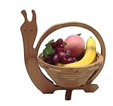 GMMH Faltkorb Obstkorb Dekoschale Obstschale Holz faltbar (Design Schecken)