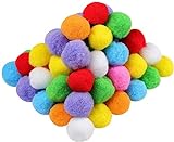 Adeteu Pompons zum Basteln, 200 Stück 3cm Bunt Groß Pompons, Groß Pom Poms für Handwerk Herstellung, Pompons Bälle für Ostern, Weihnachten, Kinder, Bunte Pompons für Lustige DIY Kreative Handwerk