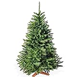 Künstlicher Weihnachtsbaum 180cm, in Premium Qualität mit Holzständer – Naturgetreu und mit dicht bestückten Zweigen – Künstliche Weihnachtsbäume