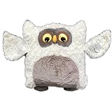 Mojawo Hochwertiges kuscheliges Kinderkissen Kinder Dekokissen Eule Sofakissen Kuschelkissen Weiß - Braun 30x30cm