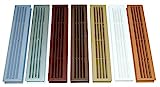 SN-TEC Türlüftung/Badezimmer Lüftung/Lüftungsgitter mit eckigen Kanten, zweiteilig für Türstärke von 34 bis 48mm, verschiedene Farben (Grau/Silber/Mahagoni/Braun/Limba/weiß/Buche) (Weiß)