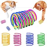 Grantop 20 Stück Katze Spielzeug, Buntes kreatives Kunststoff Spiralfedern Spirale,Spielzeug Spiralfedern Neuheit Haustiere Spielzeug Bunte Spiralfedern Spring Spirale für Katze