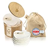 Webo+ Wattepads - Abschminkpads waschbar mit Aufbewahrungsbox - 15 STK. Wiederverwendbare Wattepads - abschminktücher waschbar - eco Pads - angenehm abschminken