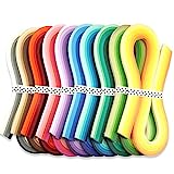JUYA Mehrfarbig Papier Quilling Streifen Set 60 Farben 10 Packungen 54cm Länge Papier Breite 5mm