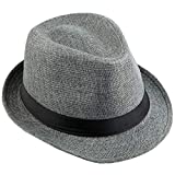 KYEYGWO Fedora-Hut Mode Filz Gangster Hüte für Mann und Frau, Trilby Snap breiter Krempe Vintage Style Dress Hut
