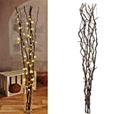 Mojawo® Lichterzweige mit 80 LEDs braun Beleuchtung Lichterkette Leuchtzweig Dekoration Lichter Zweig
