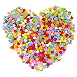 metagio Pompons zum Basteln, 1000 Stück Mini Pom Poms, 8mm Pom Poms für Handwerk Herstellung, Pompons Bälle für Kinder, Bunte Pompons für Ostern DIY Kreativen Handwerk Dekorationen