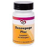 Ideen mit Herz Decoupage Plus, transparent mit Seidenglanz, 90ml | Flüssigkleber und Lack in Einem | speziell für Papiere und Stoffe, Servietten, DIY | auf Waserbasis | auch ideal als Serviettenkleber