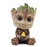 thematys® Baby Groot Blumentopf Deko Dekoration Action Figur Pflanzen Garten Balkon Stifte aus dem Filmklassiker Fanartikel Geschenk I AM Groot (F groß) 15x8,5x8,5cm