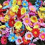 Belugsin 100 Stücke Künstliche Blumen Seidenblumen Dekoblüten Kunstblumen Daisy Blütenköpfe für DIY Basteln Hochzeit Feste Party Home Deko (4cm)