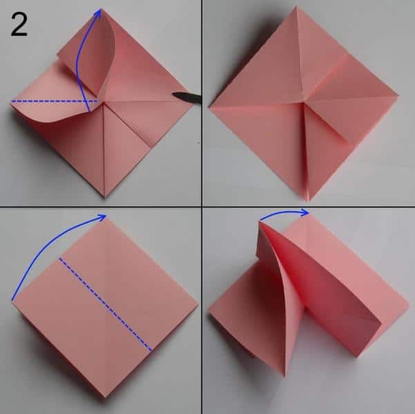 Rose aus Papier falten - Blumen basteln - Anleitung-dekoking-com-2