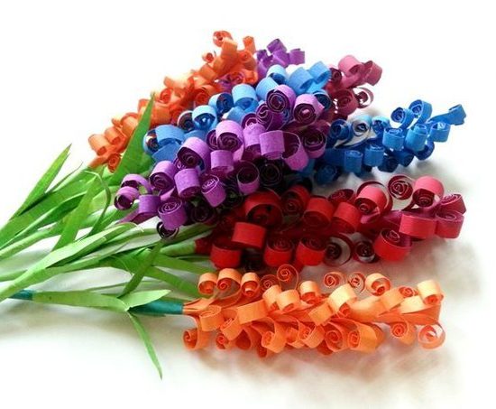 Frühlingsblumen aus Papier basteln - Anleitung-dekoking-com