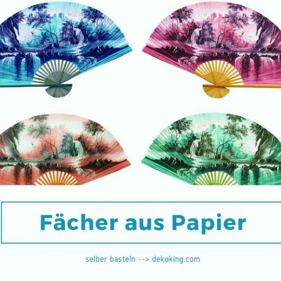 Fächer aus Papier selber basteln