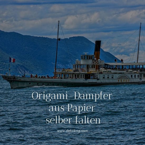 Origami-Dampfer aus Papier falten