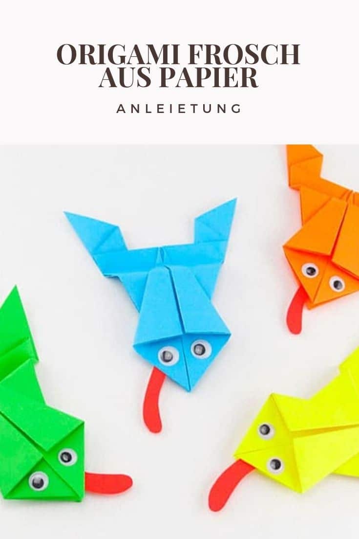 Origami Frosch aus Papier