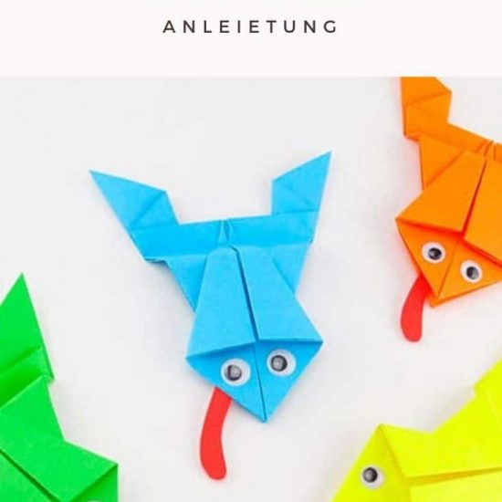 Origami frosch aus papier