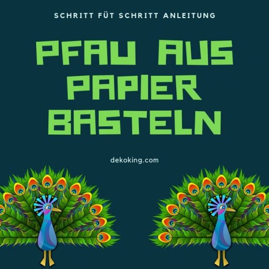 Pfau aus Papier mit Kindern basteln