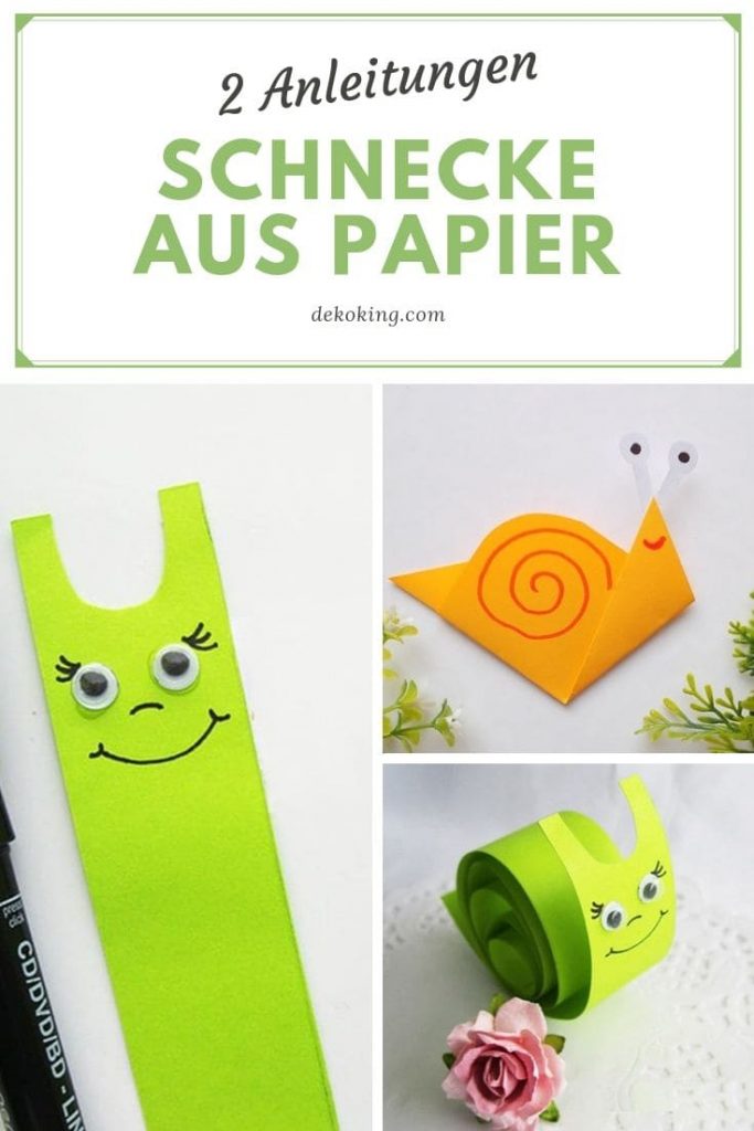 Schnecke aus Papier basteln