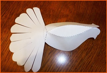 Taube aus Papier selber basteln