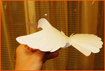 Taube aus Papier