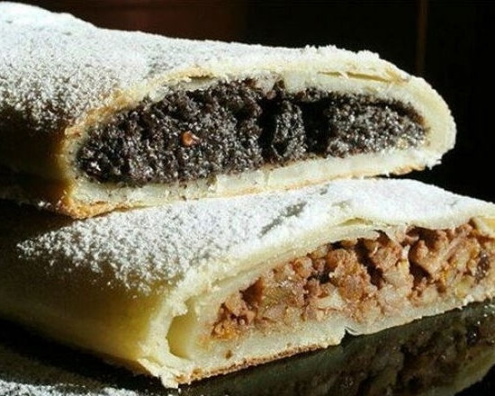 Käse-Strudel mit zwei Füllungen